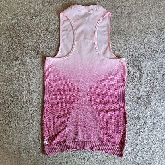 Gymshark pink ombre fitted high neck tank top size small - Picture 5 of 9